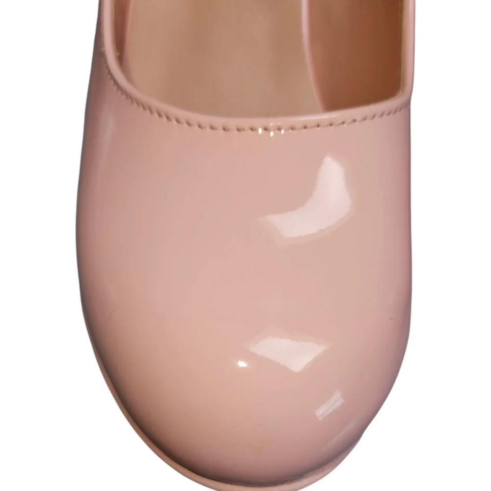 SHELN Women's Pink Mary Jane Block High Heel Pumps Size 10